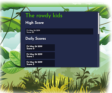 Scores Page